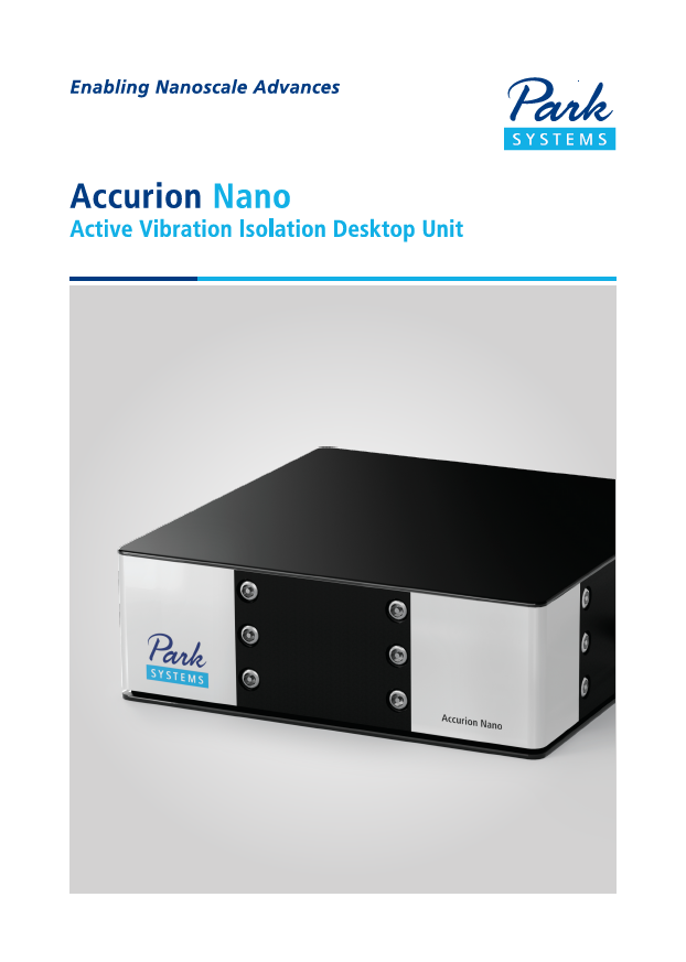 Park Systems AccurionNano ActiveVibration Desktop Unit Broschuredownload