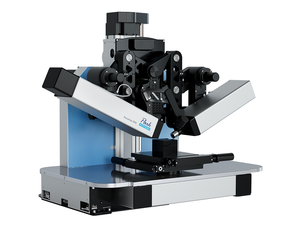 Park Systems Accurion EP4 imaging ellipsometer combines ellipsometry and microscopy for precise thickness and refractive index measurements on micro-structures